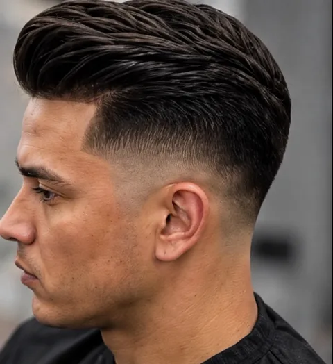 Pompadour + taper